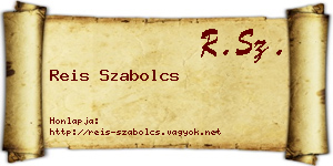 Reis Szabolcs névjegykártya